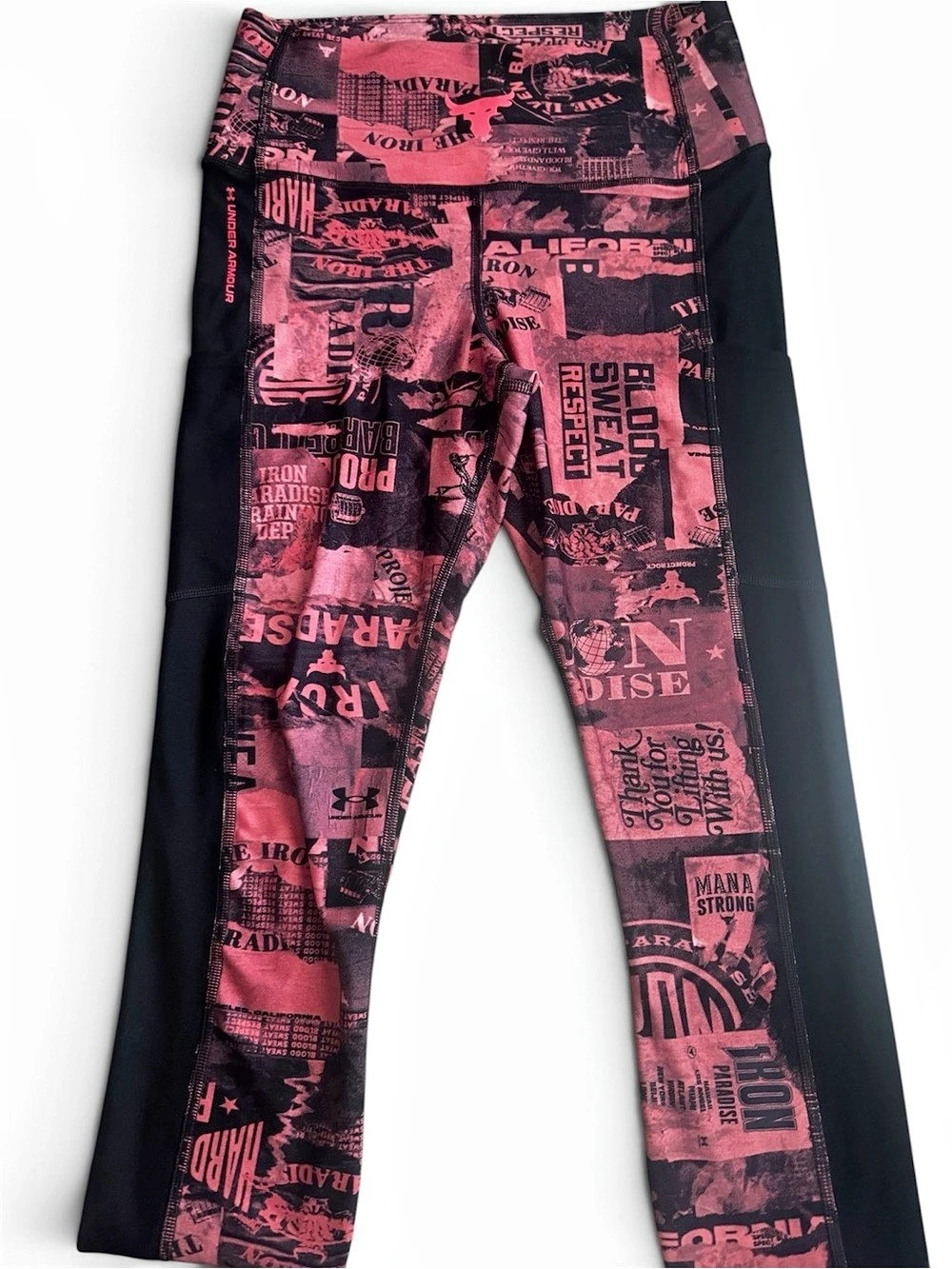 Under Armour Project Rock HeatGear Print Ankle Leggings Medium